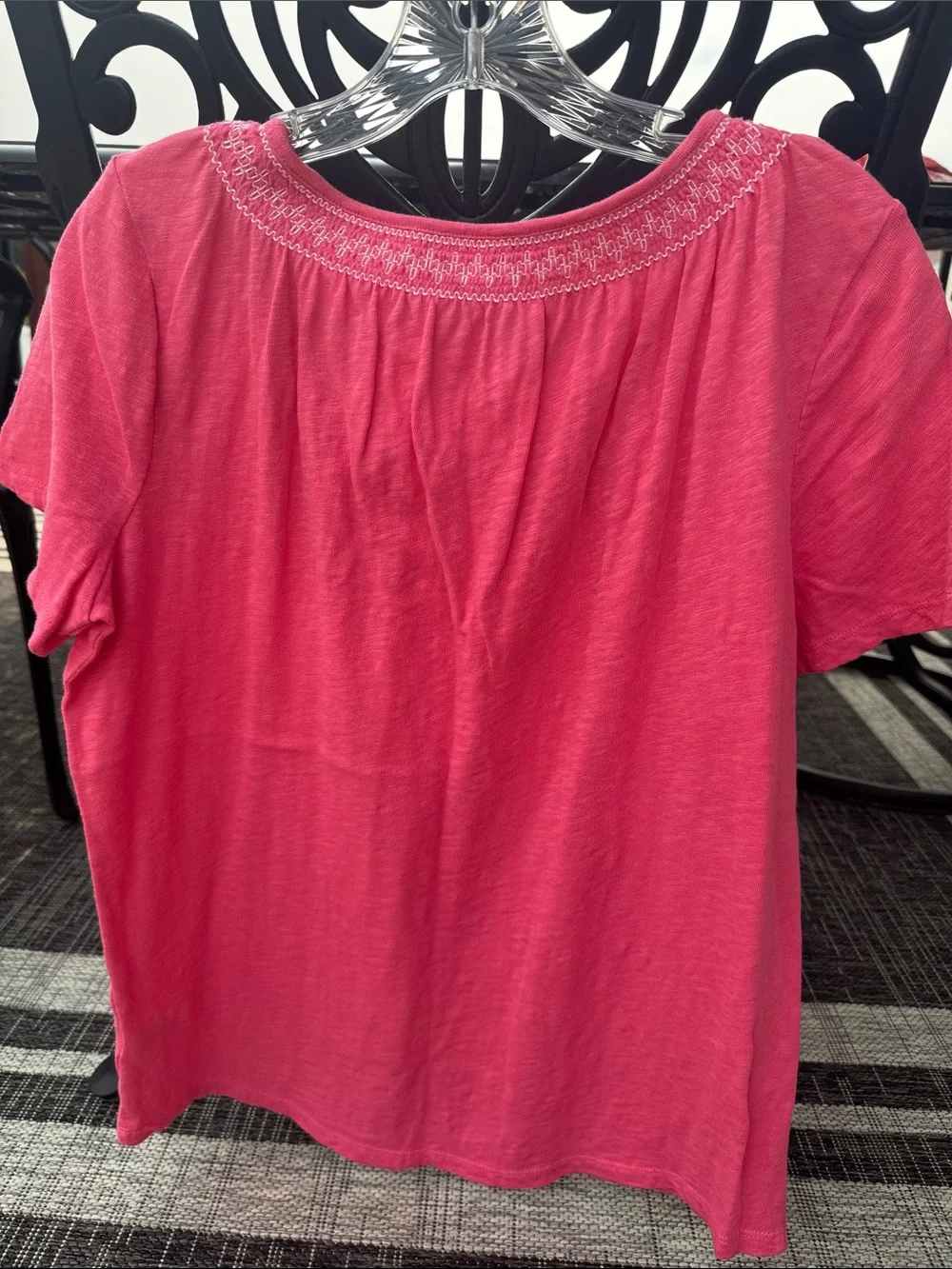 Talbots Coral Pink Scoop Neck Short Sleeve Tee
